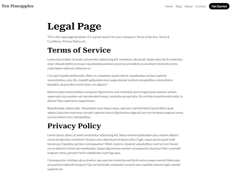 Legal Page
